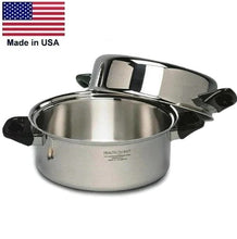 Load image into Gallery viewer, 12 Pc. DELUXE SET with Vented Lids 430 Magnetic Stainless Steel Made in USA