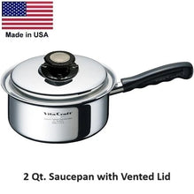 Load image into Gallery viewer, 6 Pc. Set WATERLESS COOKWARE with Vented Lids 5-Ply Stainless Steel Made in USA