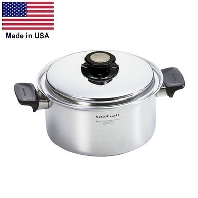3 Qt. SAUCEPOT with Vented Lid Waterless Cookware 5-Ply Stainless-Steel Made in USA