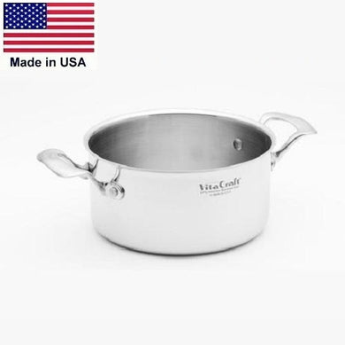 Pro-Series 3 Quart Soup and Sauce Pot 5-ply Bonded Stainless Steel