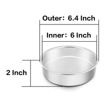Load image into Gallery viewer, CLOSEOUT 6-inch ROUND CAKE PAN 18/0-gauge Stainless Steel