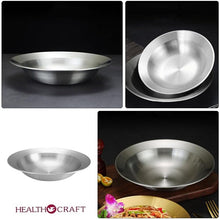 Load image into Gallery viewer, 2 LEFT Set of FOUR 9-inch Salad, Soup, Dessert Plates 18/0-gauge Stainless Steel