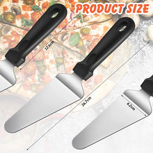 Load image into Gallery viewer, 6 LEFT Stainless Steel Pizza, Cake, Pie, Quiche SERVER with Non-Slip Grip Handle