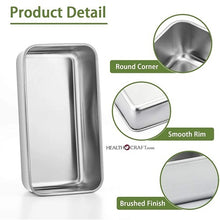 Load image into Gallery viewer, LOAF PAN 9x5-inch for Bread Meatloaf Cakes 18/0 Stainless Steel