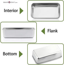 Load image into Gallery viewer, LOAF PAN 9x5-inch for Bread Meatloaf Cakes 18/0 Stainless Steel