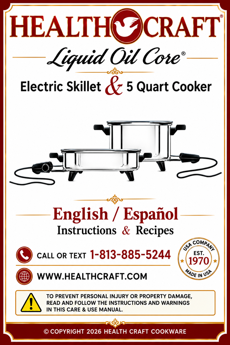 West Bend INSTRUCTION RECIPE BOOKLET for Liquid Core Electric