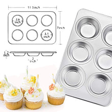 Load image into Gallery viewer, 6-cup MUFFIN  CUPCAKE PAN 18/0-gauge Stainless Steel