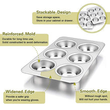 Load image into Gallery viewer, 6-cup MUFFIN  CUPCAKE PAN 18/0-gauge Stainless Steel