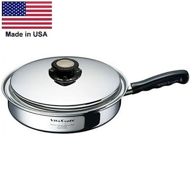 11-inch SAUTÉ PAN with Vented Lid Waterless 5-Ply Stainless-Steel Made in USA