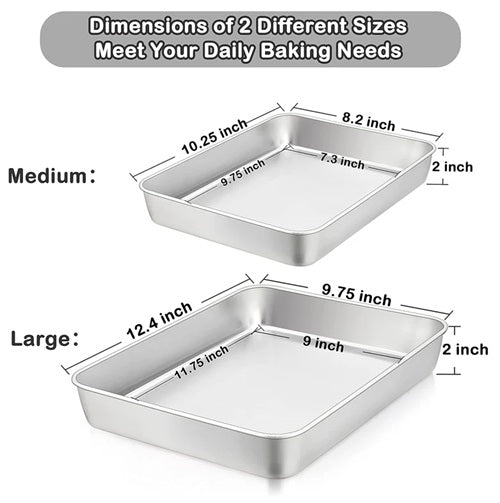 9x13 Inch Cake Pan Square Stainless Steel Pan X 13 Inch Baking Pan