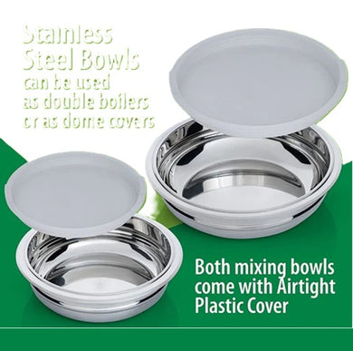 4 Pc. MIXING BOWL SET with BPA Free Storage Lids 304 Stainless Steel