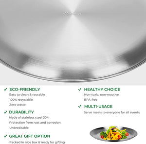 10-inch PIZZA PAN or Dinner Plate 18/0-gauge Commercial Stainless Steel - See Recipe