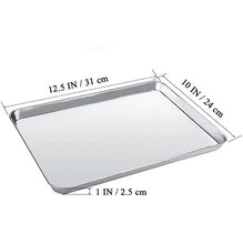 Load image into Gallery viewer, 12 X 10-inch BAKING SHEET with RACK 18/0 Gauge Stainless Steel
