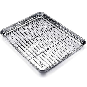 12 X 10-inch BAKING SHEET with RACK 18/0 Gauge Stainless Steel