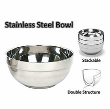Load image into Gallery viewer, 17-oz. SALAD, SOUP, CEREAL or ICE CREAM Bowl - Double-Wall Insulated Stainless Steel