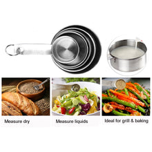 Load image into Gallery viewer, PRO SERIES 5-Pc. Measuring CUPS High-Quality Stainless Steel