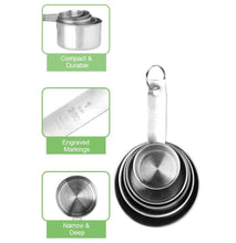 Load image into Gallery viewer, PRO SERIES 5-Pc. Measuring CUPS High-Quality Stainless Steel