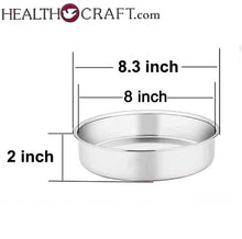 Load image into Gallery viewer, 8-inch ROUND CAKE PAN 18/0-gauge Stainless Steel - Recipe