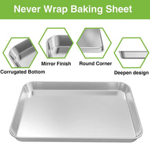 Load image into Gallery viewer, CLOSEOUT 9x7-inch BAKING SHEET with RACK 18/0 Gauge Stainless Steel