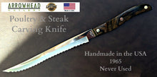 Load image into Gallery viewer, EKCO Arrowhead 1965 POULTRY &amp; STEAK CARVER Handmade USA - Never Used