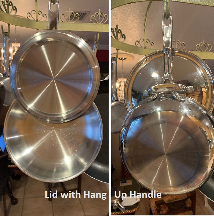 Stanton Trading 9 Tri-Ply Stainless Steel Induction Ready Fry Pan with Hollow Handle and Hanging Hole, 9 inch -- 1 per Each