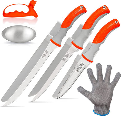 CLOSEOUT 1 LEFT 6-Pc. FISH FILLET KNIFE SET Multipurpose - The Perfect Gift