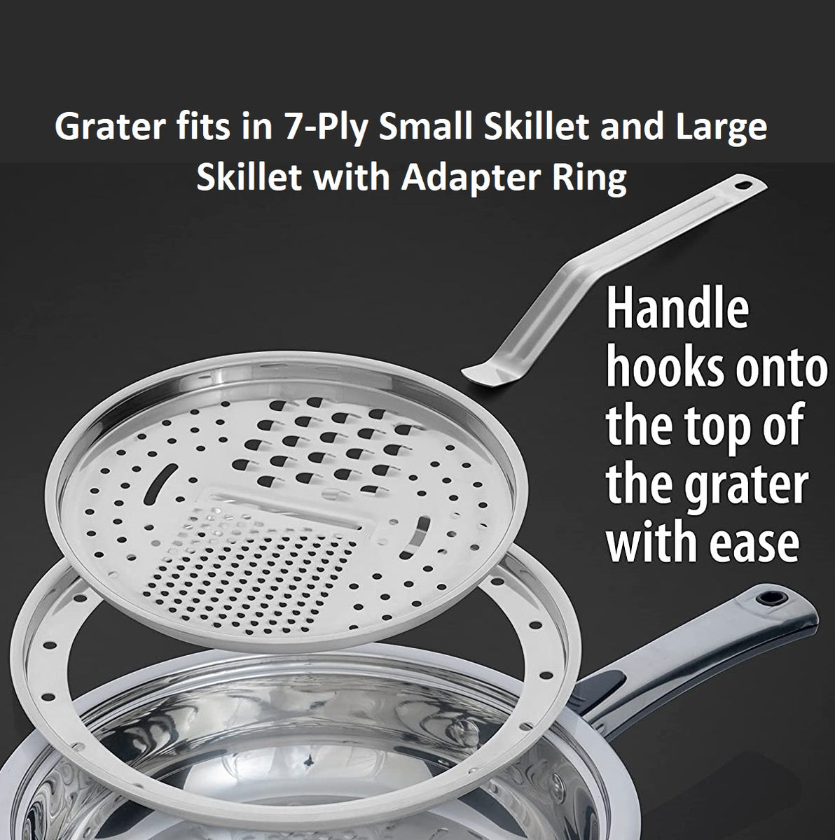 Steamer Grater Slicing Stack Cooking Rack, Expansion Ring and