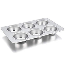Load image into Gallery viewer, 6-cup MUFFIN  CUPCAKE PAN 18/0-gauge Stainless Steel