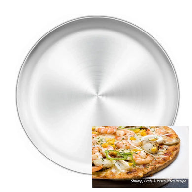 10-inch PIZZA PAN Salad Plate 18/0-gauge Stainless Steel - Shrimp Crab Pizza Recipe