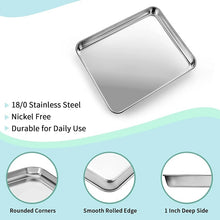 Load image into Gallery viewer, 10x8-inch BAKING SHEET with RACK 18/0 Gauge Stainless Steel