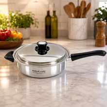 Load image into Gallery viewer, 11-Inch Sauté Skillet with Vented Lid 3.5 Qt. | 430 Stainless Steel | Made in USA
