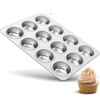 12-cup MUFFIN  CUPCAKE PAN 18/0-gauge Stainless Steel