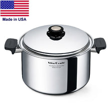 Load image into Gallery viewer, 12 Qt Stainless Steel Stockpot with Steam Control Lid | Made in USA Waterless Cookware