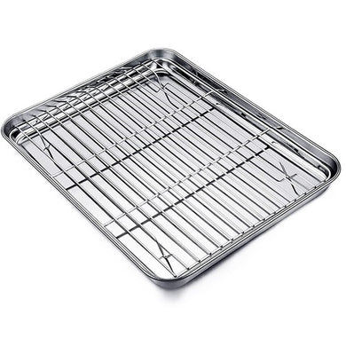 12x10-inch BAKING SHEET with RACK 18/0 Gauge Stainless Steel