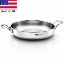 Load image into Gallery viewer, 13-inch Casserole Kadai Karahi Pan | 5-Ply Stainless Steel | Made in USA
