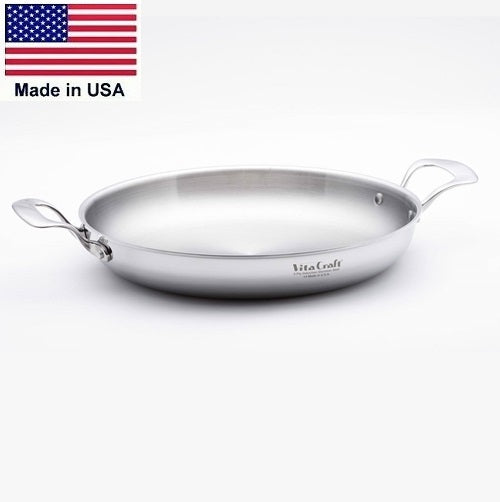 Pro-Series 5-ply Bonded Stainless Steel 13 inch Skillet Made in