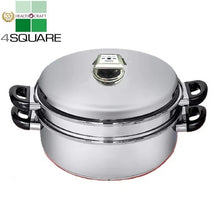 Load image into Gallery viewer, 7-Ply 14 Qt. STOCKPOT with Steam Control Lid Culinary Basket T304ss Induction Ready Stainless Steel