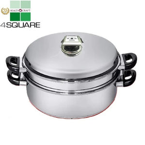 7-Ply 14 Qt. STOCKPOT with Steam Control Lid Culinary Basket T304ss Induction Ready Stainless Steel