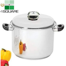 Load image into Gallery viewer, 7-Ply 16 Qt. STOCKPOT with Steam Control Lid Culinary Basket T304ss Induction Ready Stainless Steel