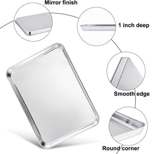 16x12-inch BAKING SHEET with RACK 18/0 Gauge Stainless Steel