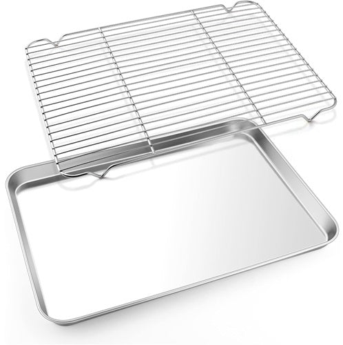 18 X 13-inch BAKING SHEET with RACK 18/0 Gauge Stainless Steel