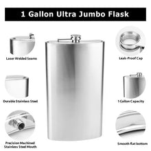 Load image into Gallery viewer, 128 oz Stainless Steel FLASK - Great GAG Gift