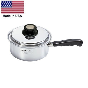 SILVER CLASSIC 12 Pc. Waterless Cookware Set Vented Lids 430 Magnetic Stainless Steel Made in USA