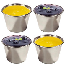 Load image into Gallery viewer, 4 Dipping CUPS Meal Prep Condiment Misen-Place Ramekin Stainless