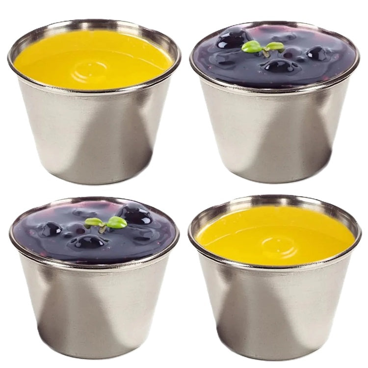 4 Dipping CUPS Meal Prep Condiment Misen-Place Ramekin Stainless