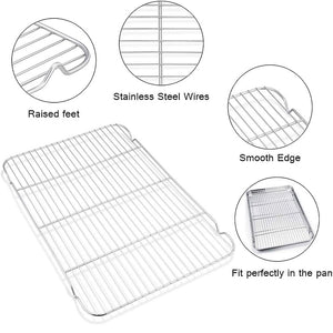 NEW 20 x 14-inch BAKING SHEET with Rack 18/0 Heavy Gauge Stainless Steel