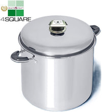 Load image into Gallery viewer, 7-Ply 24 Qt. STOCKPOT with Steam Control Lid Culinary Basket T304ss Induction Ready Stainless Steel