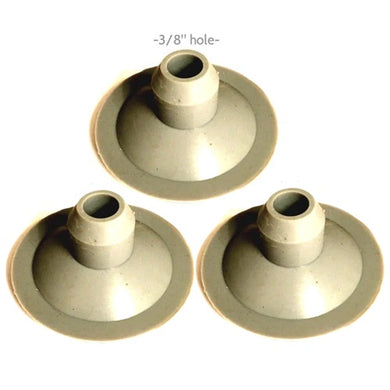 3 Round Food Cutter SUCTION CUPS Gray with 3/8