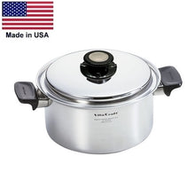 Load image into Gallery viewer, SILVER CLASSIC 3 Qt. SAUCEPOT with Vented Lid Induction Ready 430 Stainless Steel Made in USA