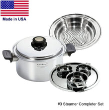 Load image into Gallery viewer, #3 STEAMER COMPLETER Set 7 Pcs. - 430 Magnetic Stainless Steel - Made in USA